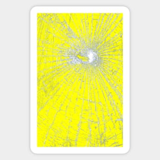 Broken Glass 2 iPhone Yellow Sticker